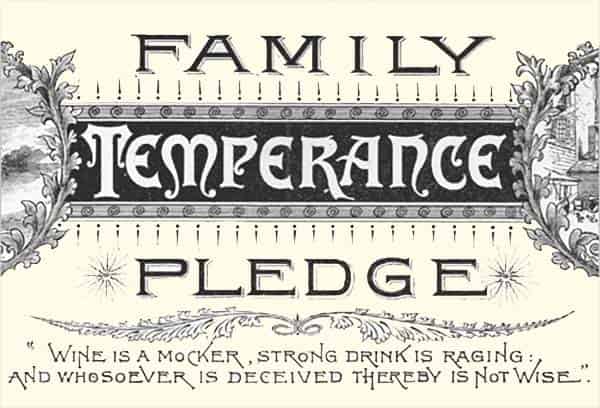 family temperance pledge